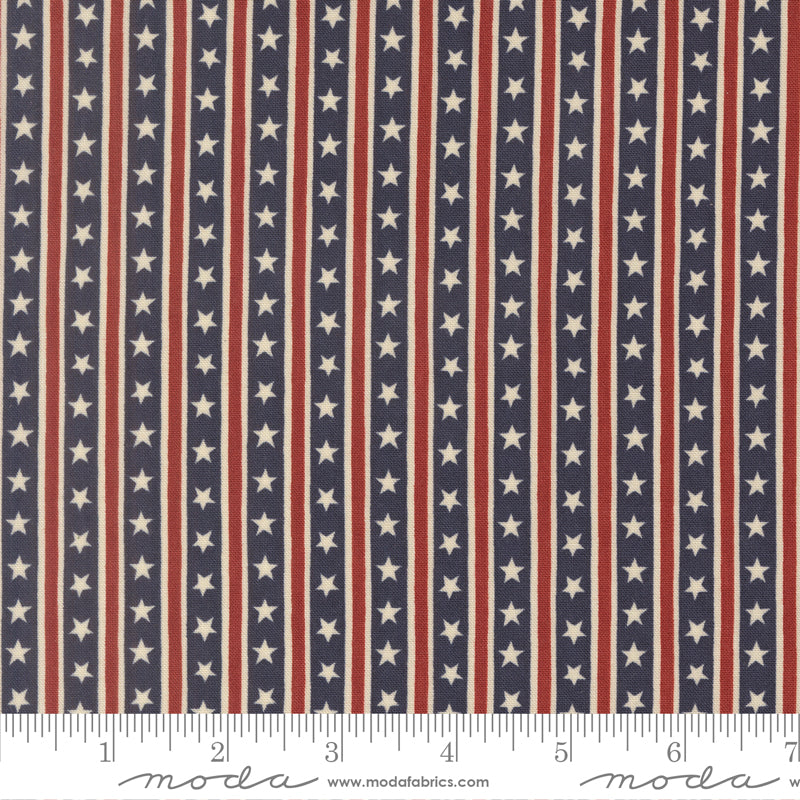 Loyalty Blue Starts In Stripes - America 250 Years by Deb Strain for Moda Fabrics