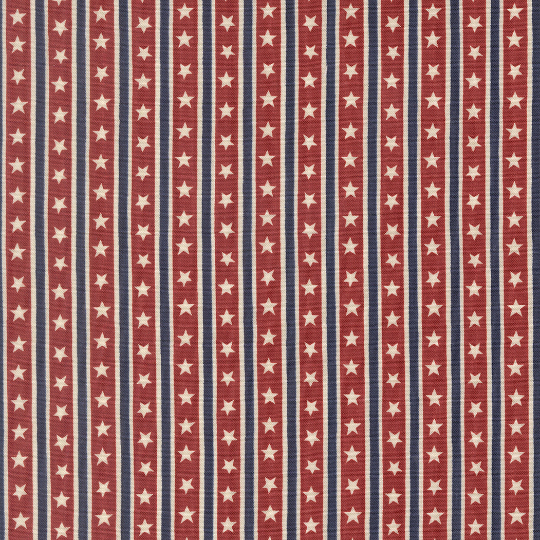 Brave Crimson Starts In Stripes - America 250 Years by Deb Strain for Moda Fabrics
