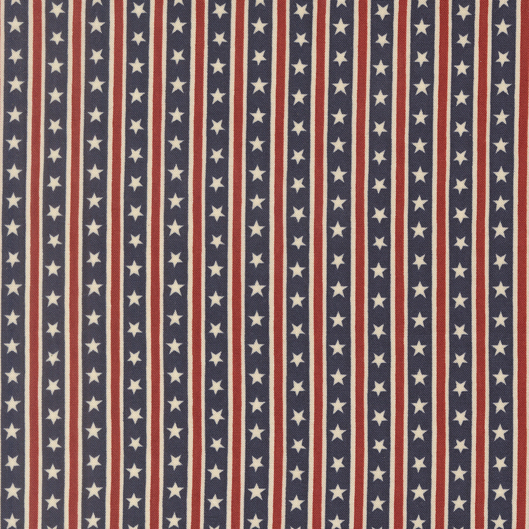 Loyalty Blue Starts In Stripes - America 250 Years by Deb Strain for Moda Fabrics