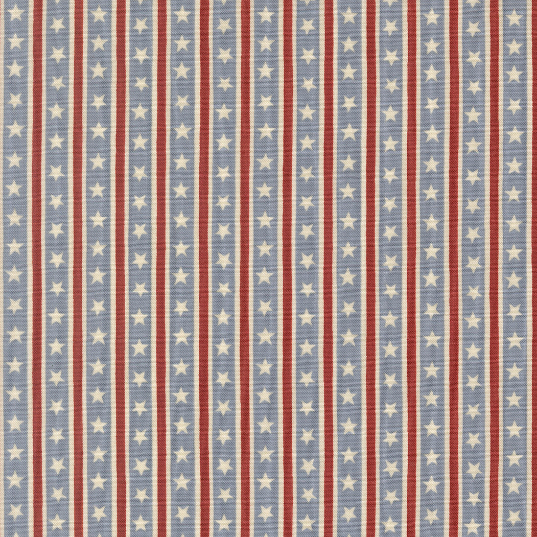 Steel Blue Starts In Stripes - America 250 Years by Deb Strain for Moda Fabrics