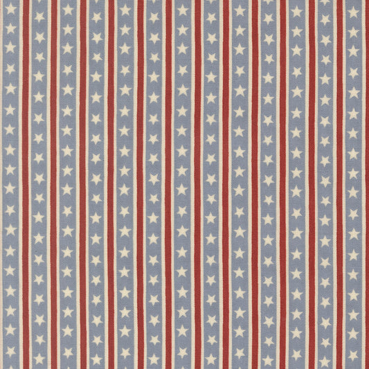 Steel Blue Starts In Stripes - America 250 Years by Deb Strain for Moda Fabrics