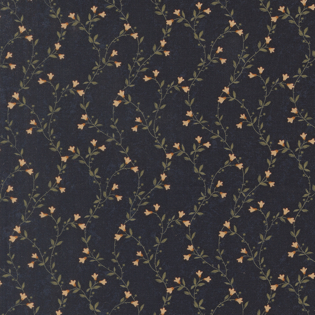 Quail Run Indigo Creeping Vine Florals 