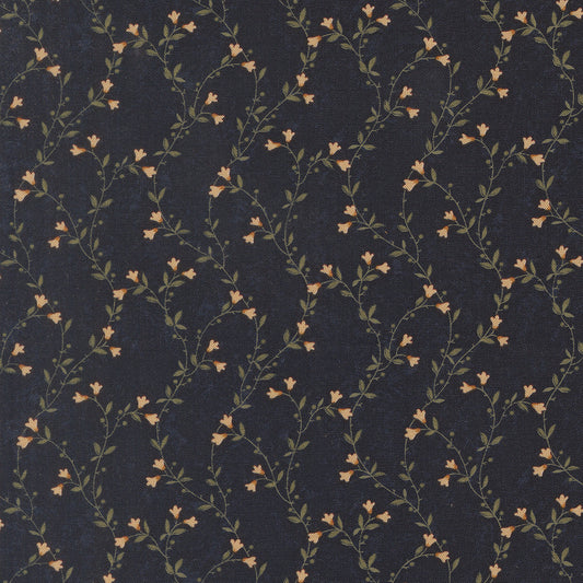 Quail Run Indigo Creeping Vine Florals 