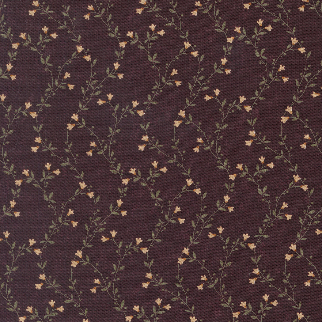 Quail Run Mulberry Creeping Vine Florals 