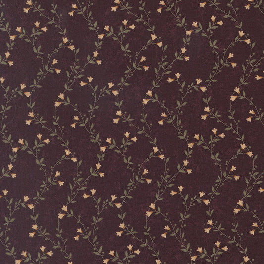 Quail Run Mulberry Creeping Vine Florals 