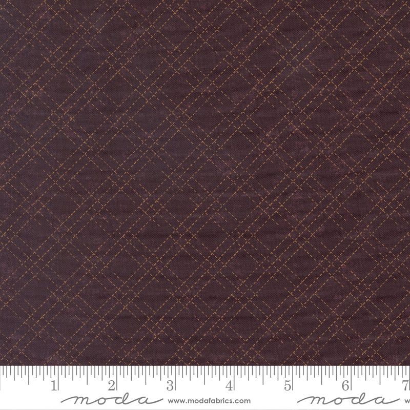 Quail Run Mulberry Stitched Plaid Checks scale