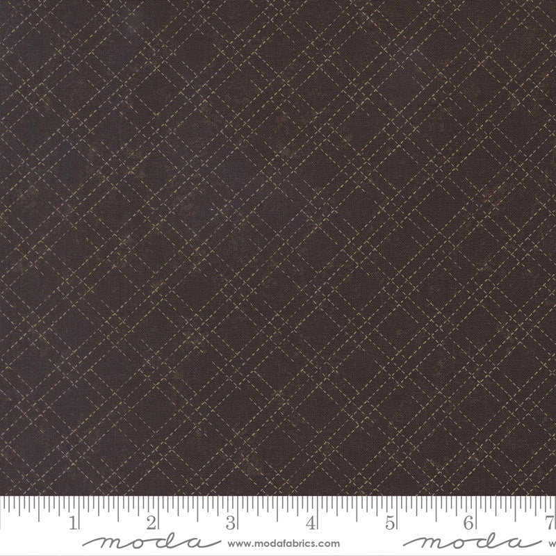 Quail Run Brown Stitched Plaid Checks scale