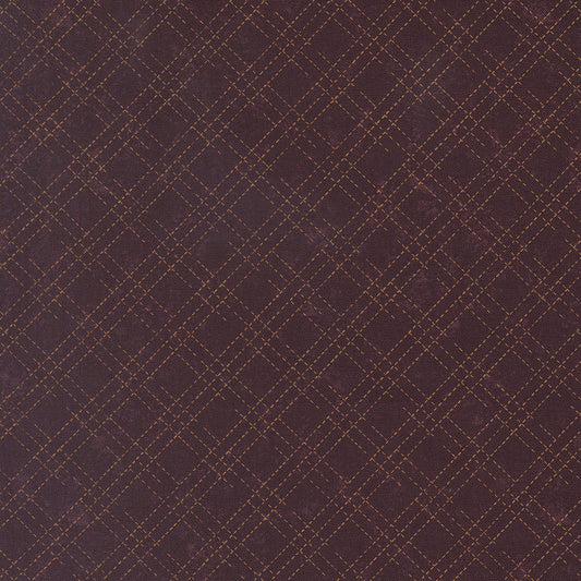 Quail Run Mulberry Stitched Plaid Checks