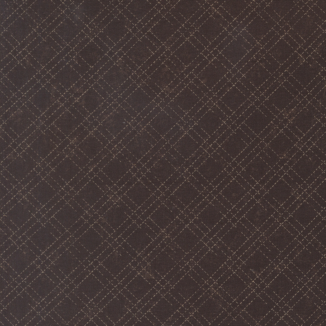 Quail Run Brown Stitched Plaid Checks