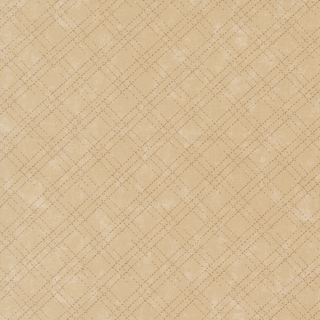 Quail Run Tonal Tan Stitched Plaid Checks