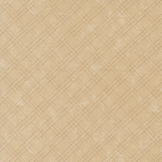 Quail Run Tonal Tan Stitched Plaid Checks