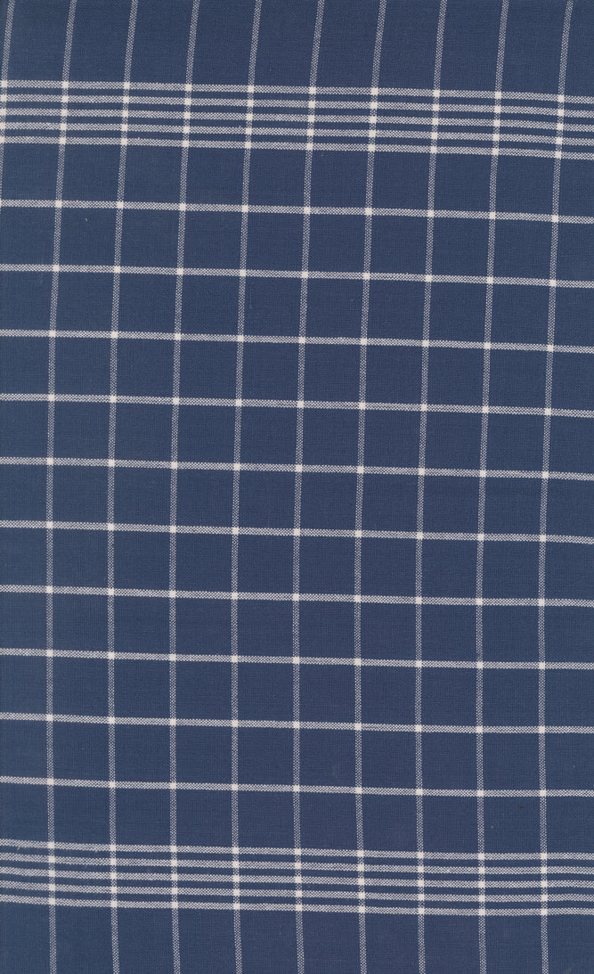 Summer Solstice Toweling NAUTICAL BLUE CHECKS