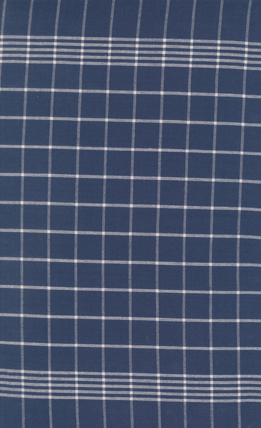 Summer Solstice Toweling NAUTICAL BLUE CHECKS