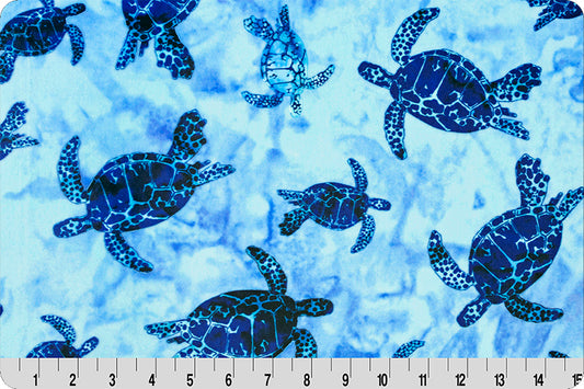 Bliss Batik Turtles Digital Cuddle Fabric