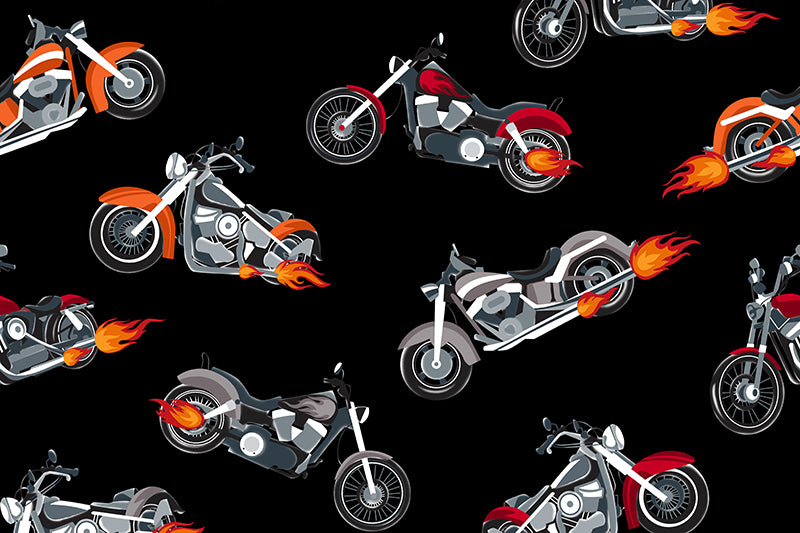 Born To Ride Digital Cuddle Fabric