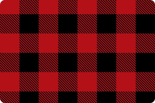 Buffalo Check Cuddle Scarlet Fabric