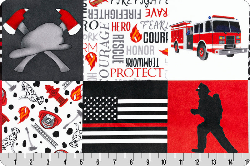 Firefighter Digital Cuddle Fabric