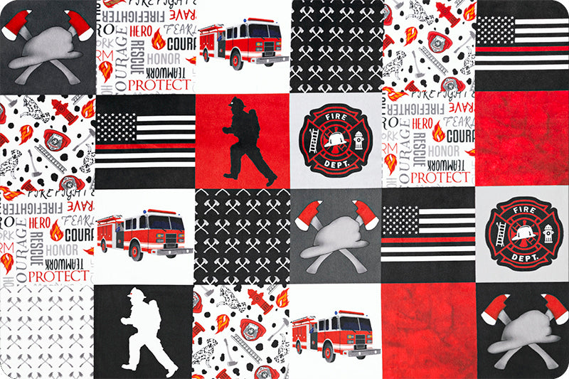 Firefighter Digital Cuddle Fabric