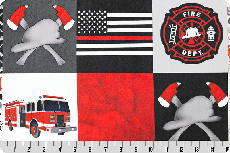 Firefighter Digital Cuddle Fabric