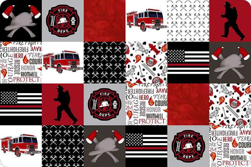 Firefighter Digital Cuddle Fabric