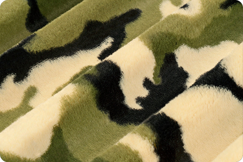 Luxe Cuddle Camo Army Fabric