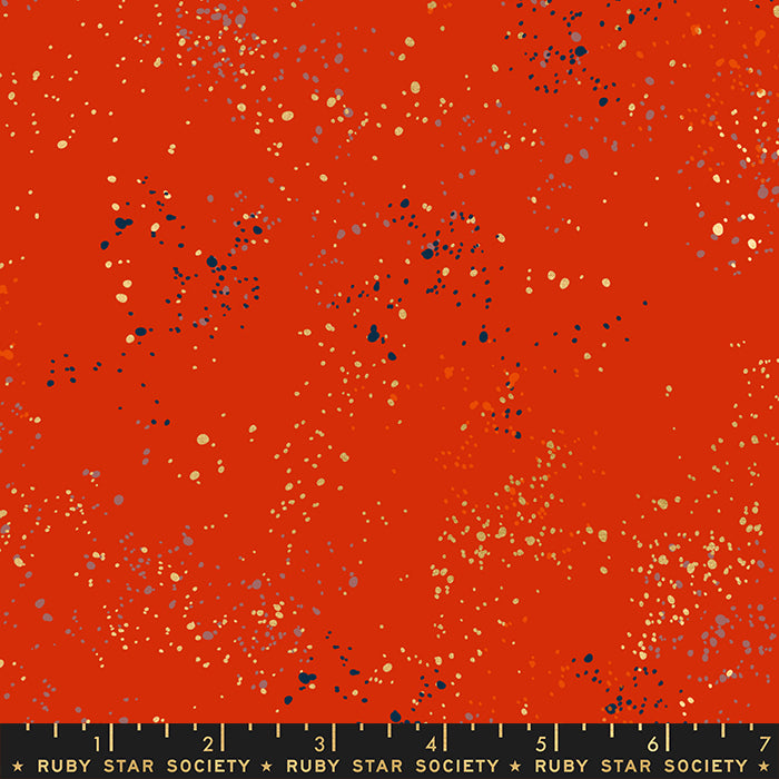 Fireglow Basics Blender Paint Splatter Flecks Poinsetta by Rashida Coleman Hale for Moda Fabrics RS5027-94M scale