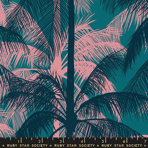 Poolside Too Storytime Poolside Palms Canvas Trees Nature Tropical Retro scale